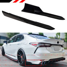 FOR 2018-2022 TOYOTA CAMRY SE XSE ART STYLE GLOSS BLACK REAR BUMPER SIDE APRON  picture