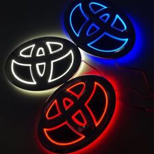 TOYOTA LED 5D Emblem Logo 160×110mm(6.3×4.3) Blue Red White PRIUS Camry etc picture