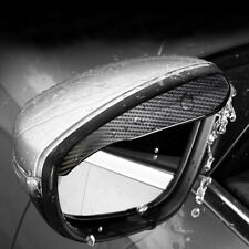Black Carbon Fiber 2x Auto Car Mirror Rain Visor Guard Accessories Universal picture