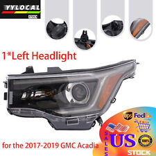For 2017-2019 GMC Acadia w/LED DRL Chrome Halogen Headlight Headlamp Driver Side picture