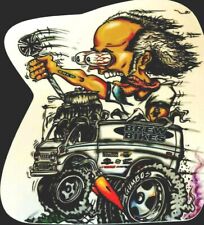 HOT ROD STICKER ”BURNOUT BREW BIKES VAN” 3 1/2 X 4“ GLOSSY VERY COOL picture