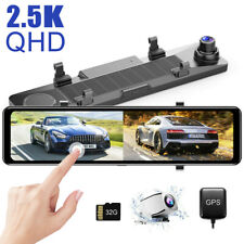 AZDOME 2.5K Mirror Dash Cam Split Screen Front & Rear Car Video Driving Recorder picture