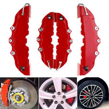 4× 3D Red Car Auto Disc Brake Caliper Cover Front & Rear Wheels Accessories Kit picture