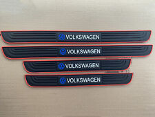 4Pcs Black Door Scuff Sill Cover Panel Step Protector For Volkswagen Accessories picture