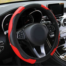 Car Accessories Steering Wheel Cover Black Leather Anti-slip 15''/38cm Universal picture