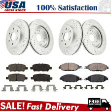 Front Rear Drilled Rotor + Brake Pad for Nissan Murano Pathfinder Infiniti QX60 picture