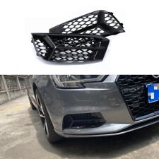 Front Fog Cover Side Lower Grill Fit Audi A3 8V Standard 2017-2020 Gloss Black picture