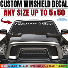Custom Vinyl Text Lettering Decal Windshield Banner Truck Car Glass Window Body picture