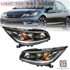 For 2013-2015 Honda Accord Halogen w/LED DRL Headlight Headlamps Right+Left Side picture