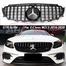 Black GTR Style Grille W/Mirror Emblem For Benz E-Class W213 2016-2020 E180 E450 picture