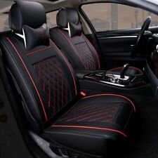 Universal PU Leather 5-Seats SUV Front & Rear Car Seat Cover Cushion Full Set picture