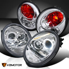Fits 1998-2005 VW Beetle Clear LED Halo Projector Headlights+Tail Brake Lamps picture