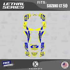 Graphics Kit for SUZUKI LT80 LT 80 ALL YEARS 16 MIL DECALS Lethal - YELLOW picture