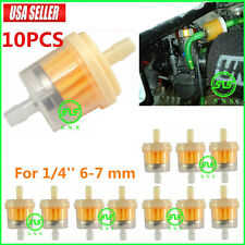 10pcs Universal Mini Small Engine Fram Plastic Inline Fuel Gas Filter 1/4