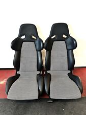Recaro A8 seats Ultra RARE HoundsTooth Black Leather racing comfort seats recaro picture