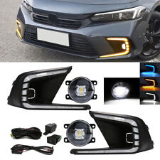 Fits Honda Civic 2022-2024 Sedan Hatchback LED DRL & Fog Lights Kit Driving Lamp picture