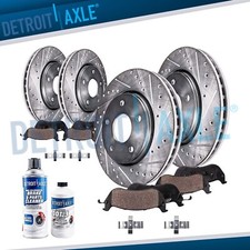 Front & Rear Drilled Rotors Ceramic Brake Pads for 2010 - 2015 Chevy Camaro SS picture