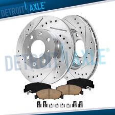 Front Drilled Slotted Rotors and Brake Pads for Honda Civic del Sol Civic CRX picture