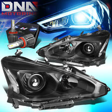 FOR 2013-2015 Nissan ALTIMA 4DR PROJECTOR HEADLIGHT W/LED KIT+COOL FAN BLACK picture