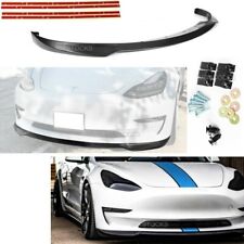 FOR 17-22 TESLA MODEL 3 IKON STYLE ADD-ON PP BLACK FRONT BUMPER LIP SPOILER CHIN picture
