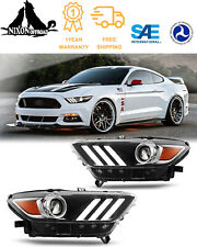 For 2015 2016 2017 Ford Mustang Headlights Projector Headlamps HID Xenon LED DRL picture