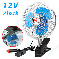 Car Oscillating Clip On Fan Rotatable Cooler 12V Portable for Truck RV Van ATV picture