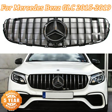 Black GTR Front Grille Grille For 2015-2019 Mercedes Benz X253 GLC300 GLC43 AMG  picture