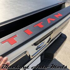RED Letters for Nissan Titan Tailgate Guard Vinyl Decal Inserts 2016 - 2021 picture