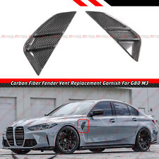 FOR 21-23 BMW G80 M3 CARBON FIBER REPLACEMENT FRONT FENDER SIDE VENT COVER TRIM picture