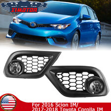 Fog Lights For 16 Scion IM 2017-2018 Toyota Corolla IM w/Bezel Switch Wiring Kit picture