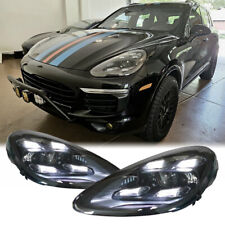 Pair LED Headlight Assembly For Porsche Cayenne 2011-2018 Animation Front Lamps picture