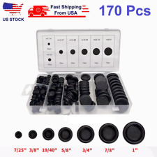 170PCS Rubber Grommet Firewall Hole Plug Electrical Wiring Gasket Assortment Kit picture