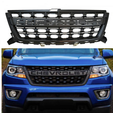 Black Front Grille Fit for Chevrolet Colorado 2016-2020 Black Grill w/Letters picture