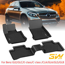 Floor Mats for Mercedes Benz 3D All Weather Molded Rubber Liner Black Non-Slip picture