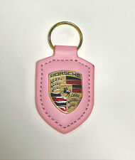 PINK BERRY Porsche Key Chain Leather NEW Panamera Macan Cayenne Cayman TAYCAN picture