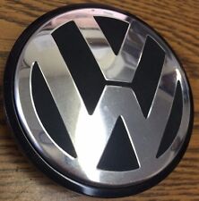Genuine OEM Volkswagen VW Golf Passat Center Cap Black & Chrome 3B7601171  picture