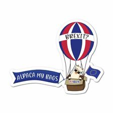 Alpaca My Bags Sticker Funny Brexit UK Pun Boris Decal Car picture