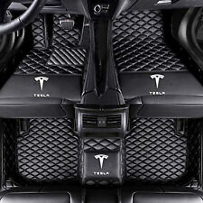 For Tesla-3-S-X-Y 2012-2024 Car Floor Mats Waterproof Luxury Custom Front Rear picture