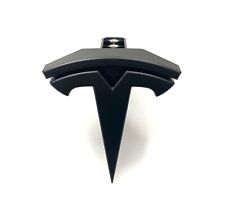 MODEL X FRONT T Badge Full Replacement Assembly OEM Product (Satin Matte Black) picture