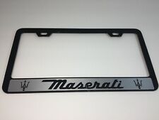 Maserati Halo Style Black Powder Coated Stainless Steel License Plate Frame picture