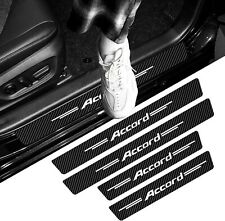 4pcs Carbon Fiber Car Door Sill Plate Protector Cover Sticker For  Accord picture