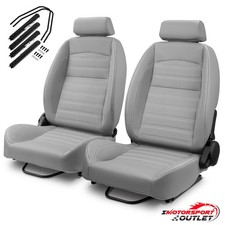 ModifyStreet PVC Reclinable Gray with Headrest OBS StyleSeats Car Seats 1 pair picture