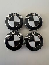 1 Set of 4 Pieces BMW Black and White 68mm Wheel Center Caps  picture