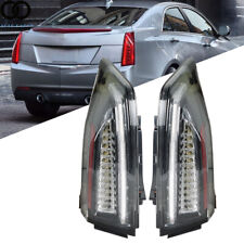 For 2013-2018 Cadillac ATS ATS-V Clear Lens Black Housing Tail Lights LH+RH picture