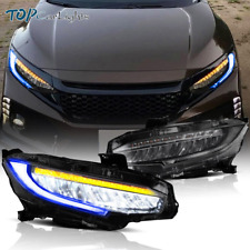 LED Headlights For 2016-2021 Honda Civic LED DRL Sequential Signal Projector picture