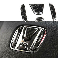 Carbon Fiber Steering Wheel Center Logo Insert Trim For Honda Civic CRV Accord picture