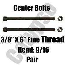 Leaf Spring Center Bolt - 3/8 x 6 (PAIR) Fine Threaded Leaf Bolts with Nuts picture