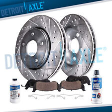 Front Drilled Rotors + Ceramic Brake Pads for 2014 2015 2016 2017 Nissan Rogue picture