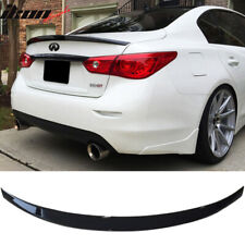 Fits 14-23 Infiniti Q50 ER Eau Rouge Style Rear Trunk Spoiler Wing - Gloss Black picture