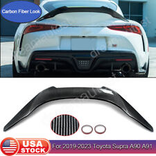 FOR 2020-2023 TOYOTA SUPRA A90 A91 CARBON LOOK JDM HIGHKICK TRUNK SPOILER WING picture